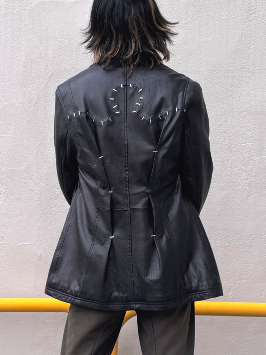 KOZABURO PRM FOLDED LEATHER JACKET