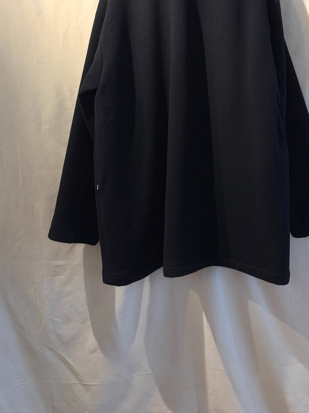 UNDECORATED "HIGH GAGE WOOL FLEECE HALF COAT"