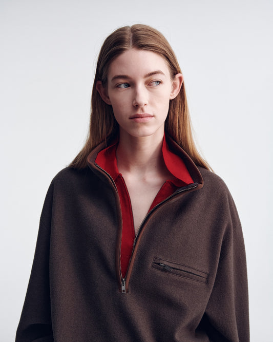 UNDECORATED "WOOL ZIP KNIT"