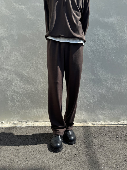 UNDECORATED SPONGE WOOL PANTS