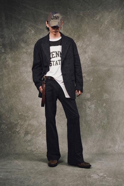 KOZABURO　ZENN STATE COLLEGE PRINT QUARTER SLEEVE T-SHIRTS  "OFF WHITE"