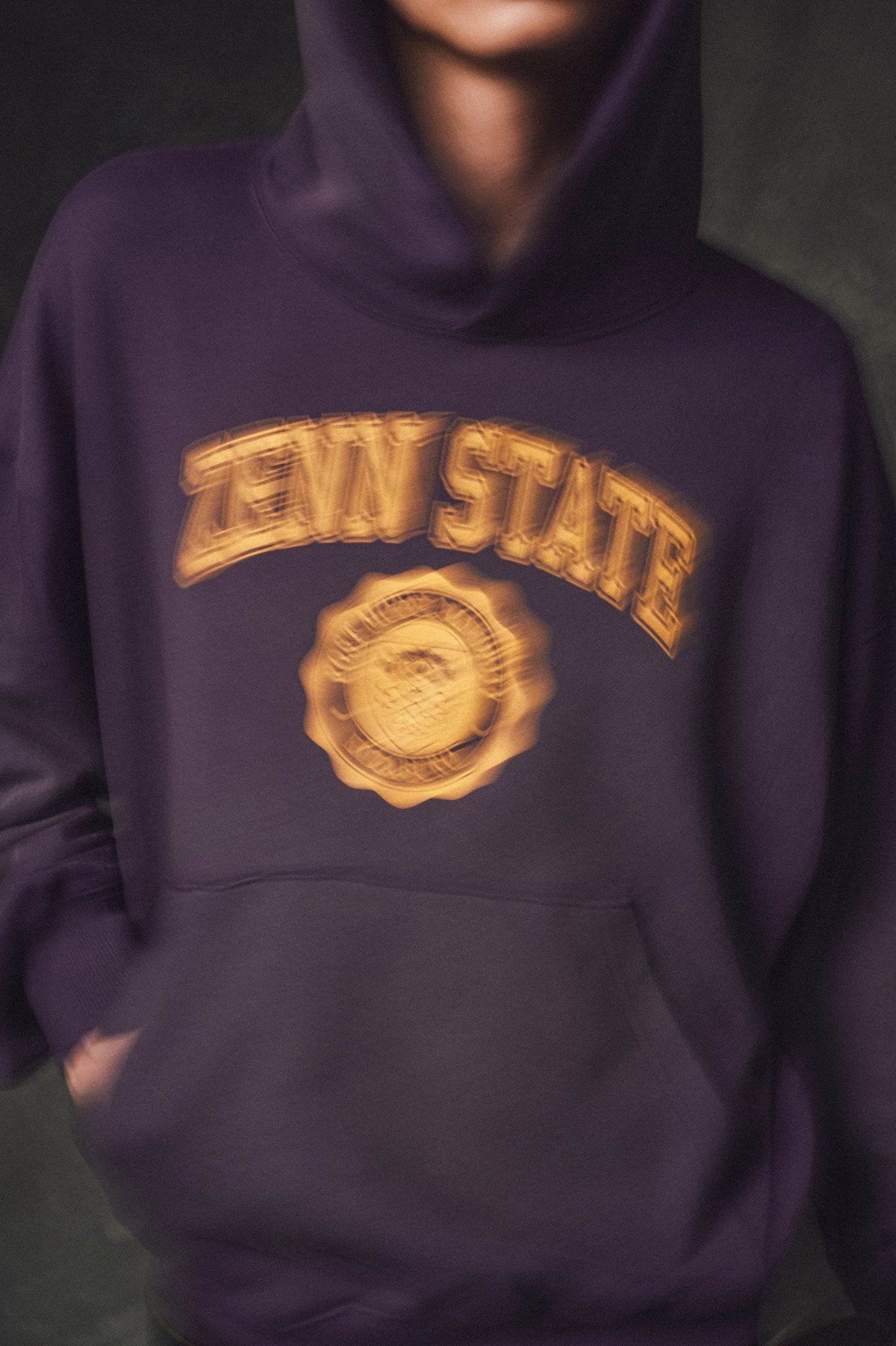 KOZABURO　ZENN STATE PRINT FADED HOODIE