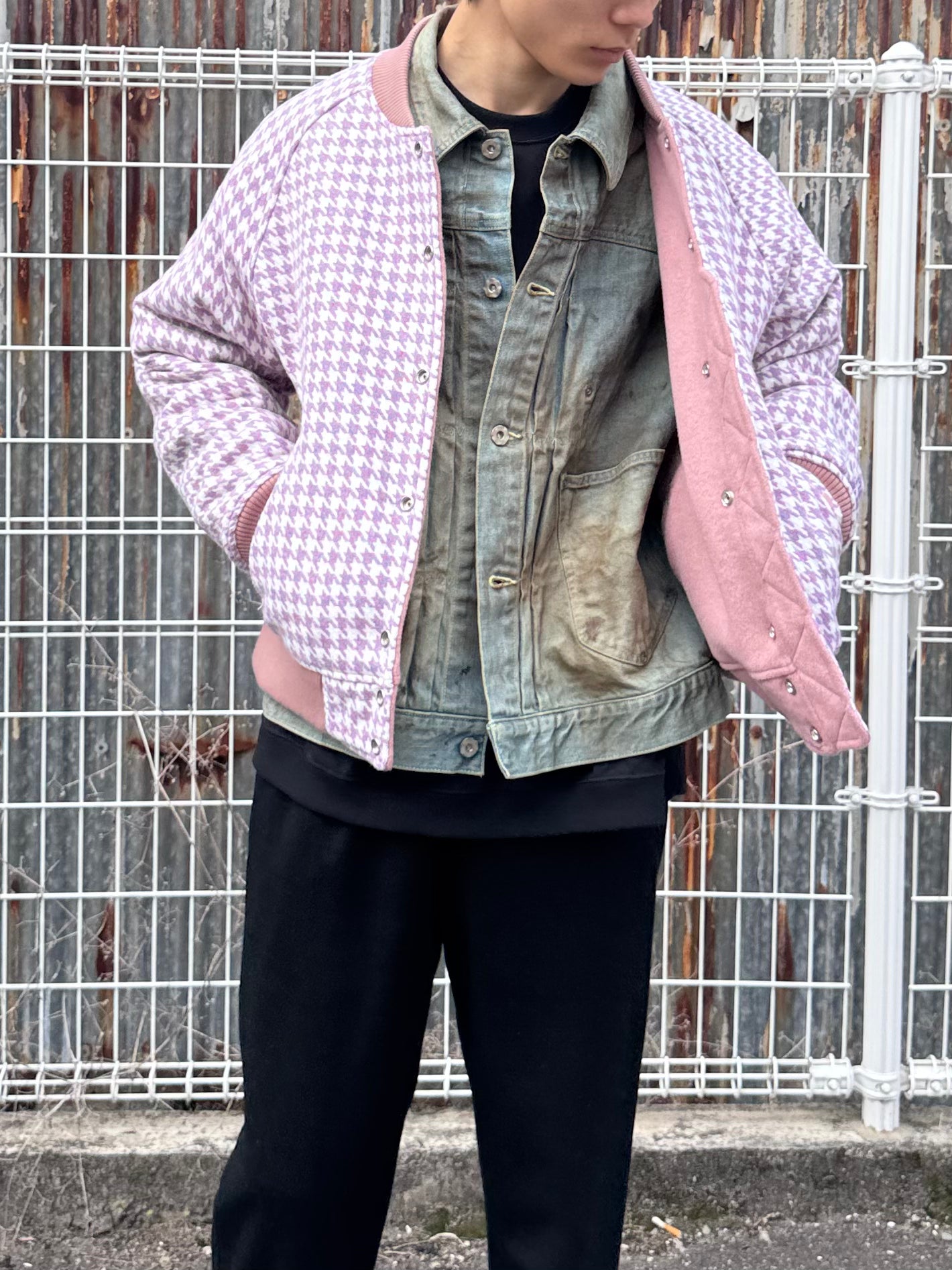 FAF(FAKE AS FLOWERS) FAF LOGO TEAM JACKET