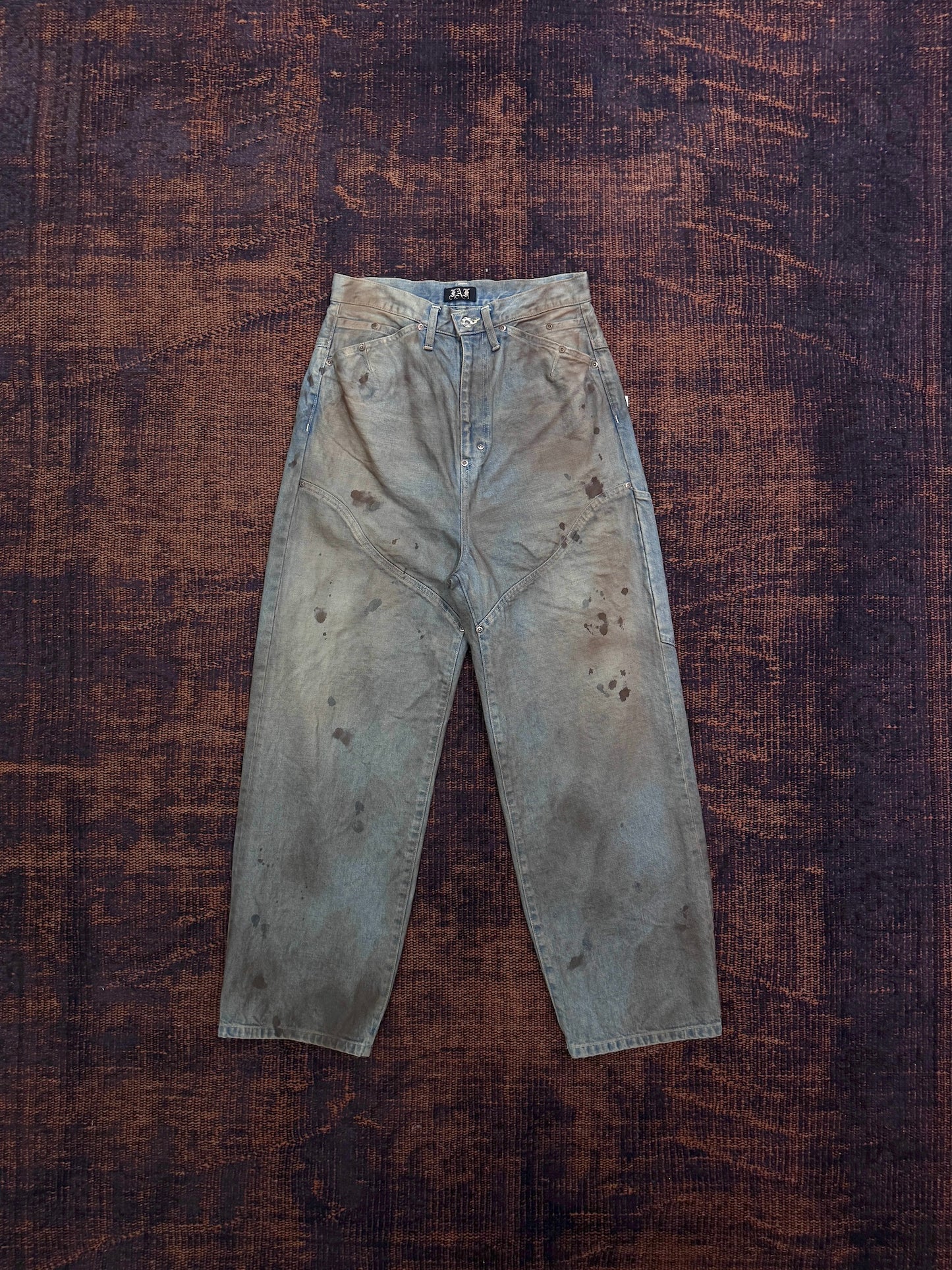 FAF(FAKE AS FLOWERS)　NEWCOMMUNE DIRT BAGGY DENIM