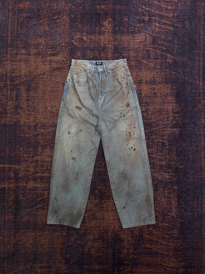 FAF(FAKE AS FLOWERS)　NEWCOMMUNE DIRT BAGGY DENIM