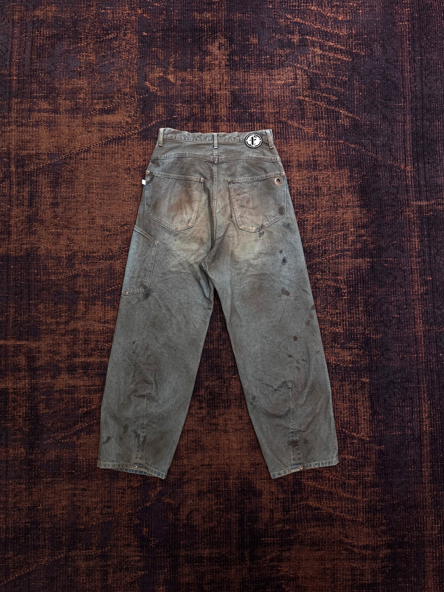 FAF(FAKE AS FLOWERS)　NEWCOMMUNE DIRT BAGGY DENIM