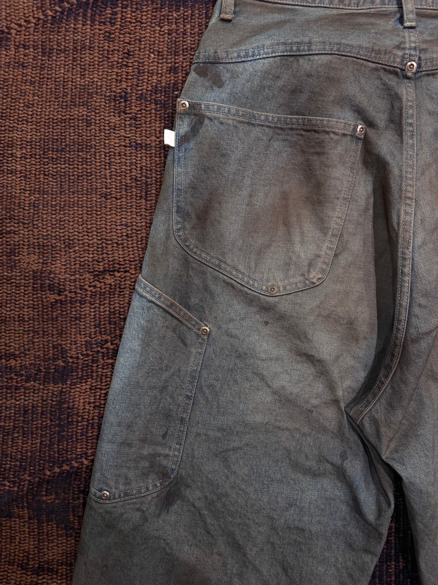 FAF(FAKE AS FLOWERS)　NEWCOMMUNE DIRT BAGGY DENIM