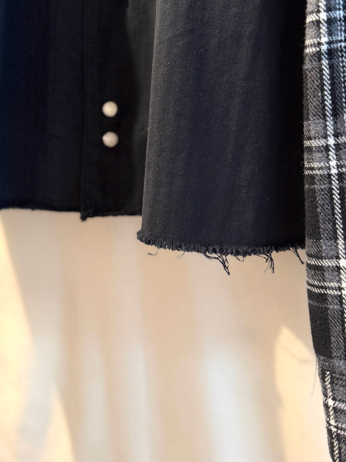 FAF(FAKE AS FLOWERS)　"Double Sleeve Utility Shirts" -Black-
