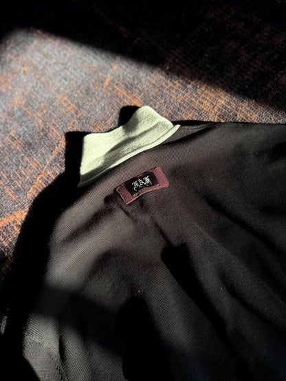 FAF(FAKE AS FLOWERS)　Knit Polo "black"