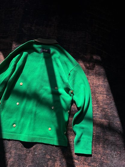 FAF(FAKE AS FLOWERS)　Knit Polo "green"