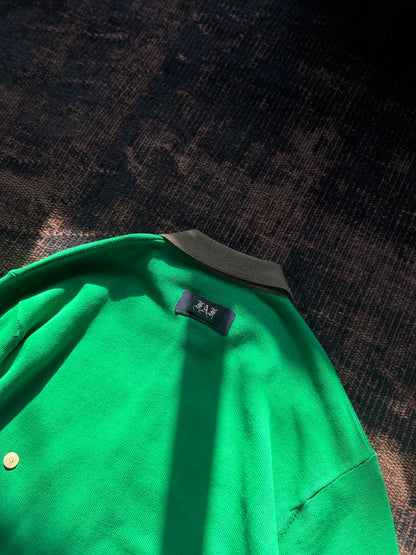 FAF(FAKE AS FLOWERS)　Knit Polo "green"