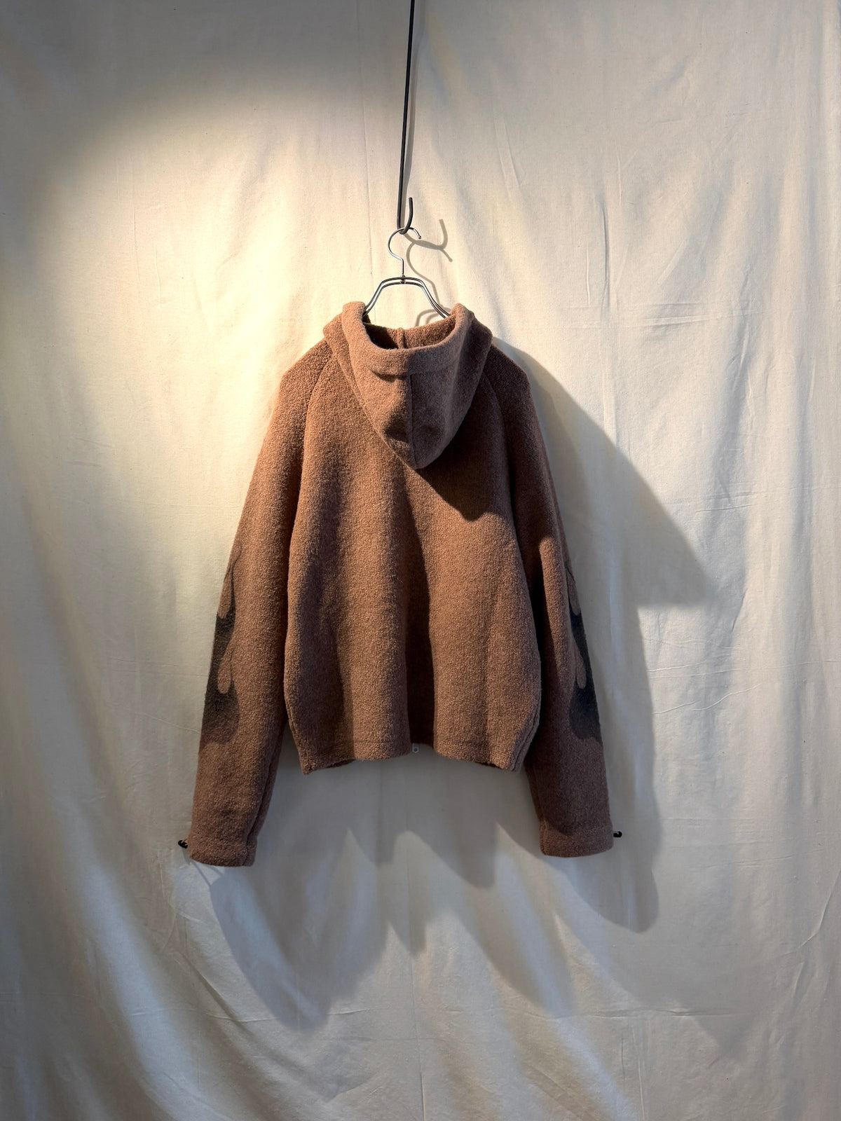 FAF(FAKE AS FLOWERS)　"Knit Hoodie" -Brown-