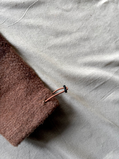 FAF(FAKE AS FLOWERS)　"Knit Hoodie" -Brown-