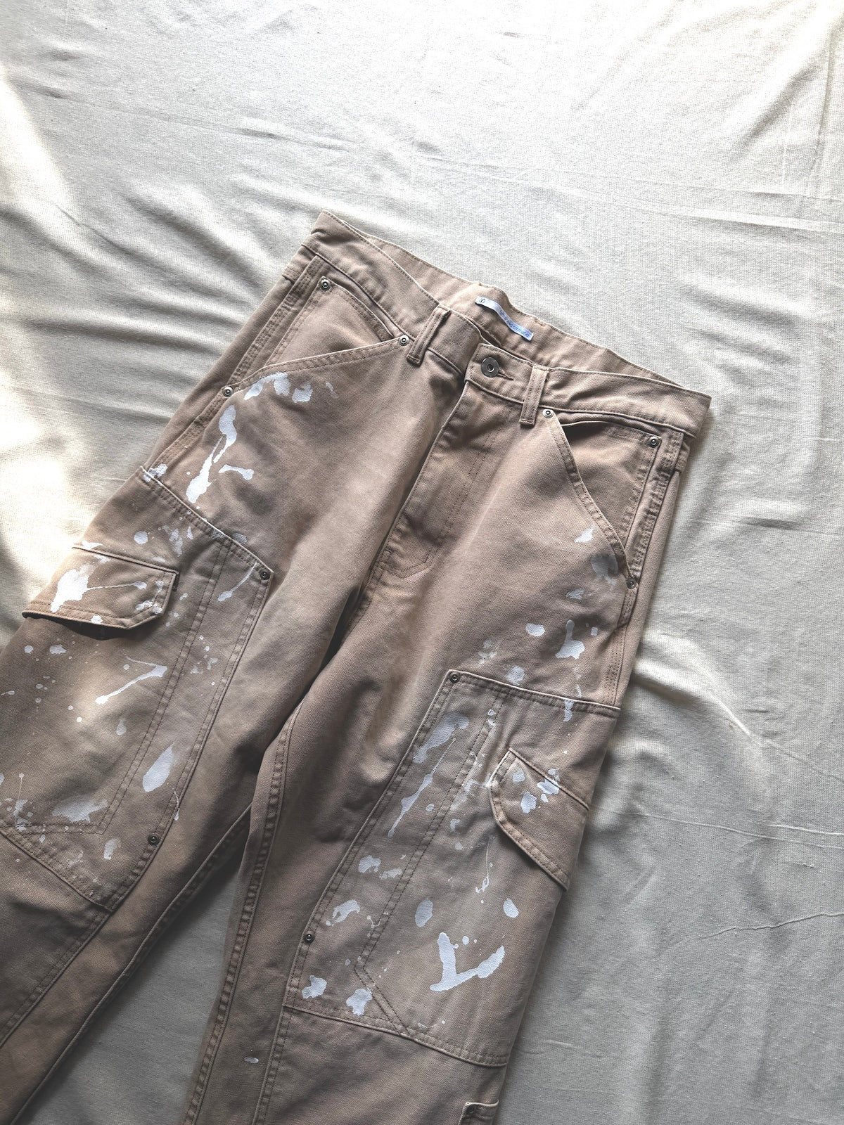 FAF(FAKE AS FLOWERS)　"Triple Knee Painter Pants" -Ecru-