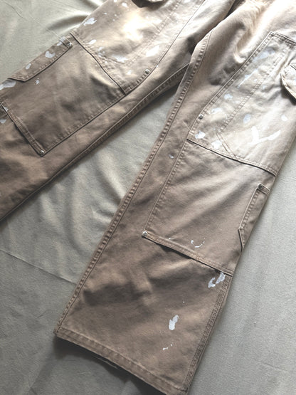 FAF(FAKE AS FLOWERS)　"Triple Knee Painter Pants" -Ecru-