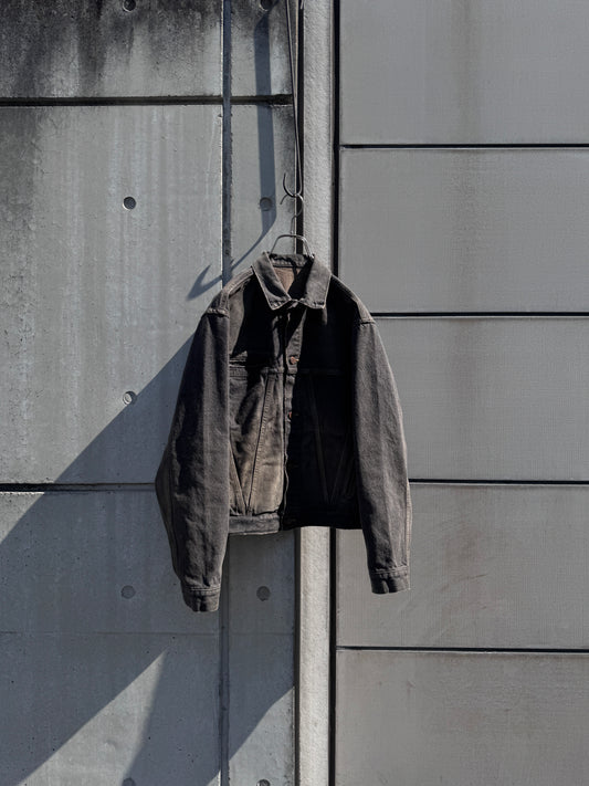 daisuke tanabe　coffee black denim jacket destroyed