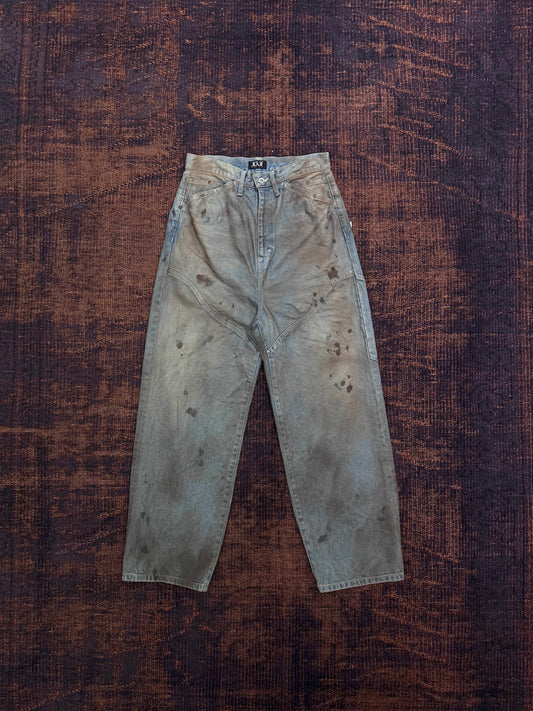 FAF(FAKE AS FLOWERS)　NEWCOMMUNE DIRT BAGGY DENIM