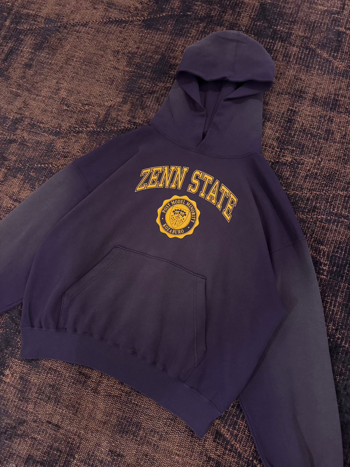 KOZABURO　ZENN STATE PRINT FADED HOODIE
