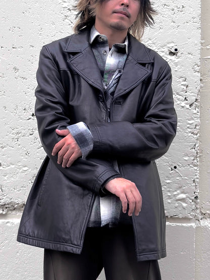 KOZABURO　PRM FOLDED LEATHER JACKET