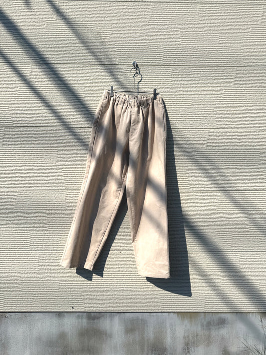 RELAX FIT "Corduroy easy slacks"      -cream-