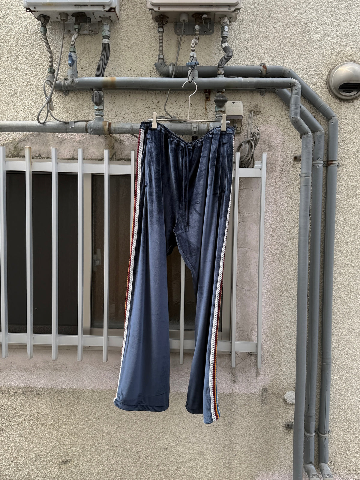 The DUFFER N NEPHEWS　"VELOUR TRACK PANTS" -navy-