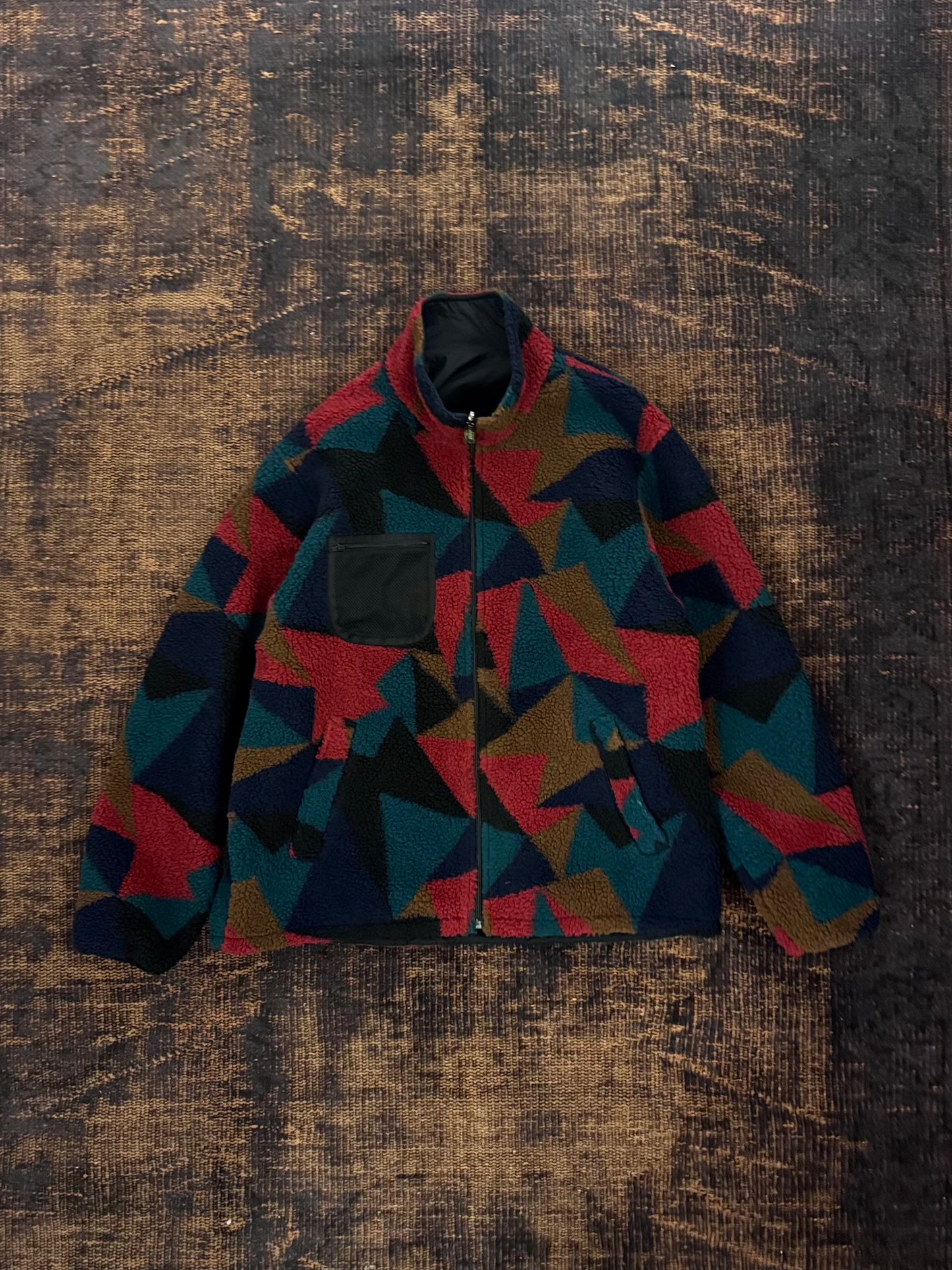 The DUFFER N NEPHEWS　REVERSIBLE JACQUARD BOA BLOUSON