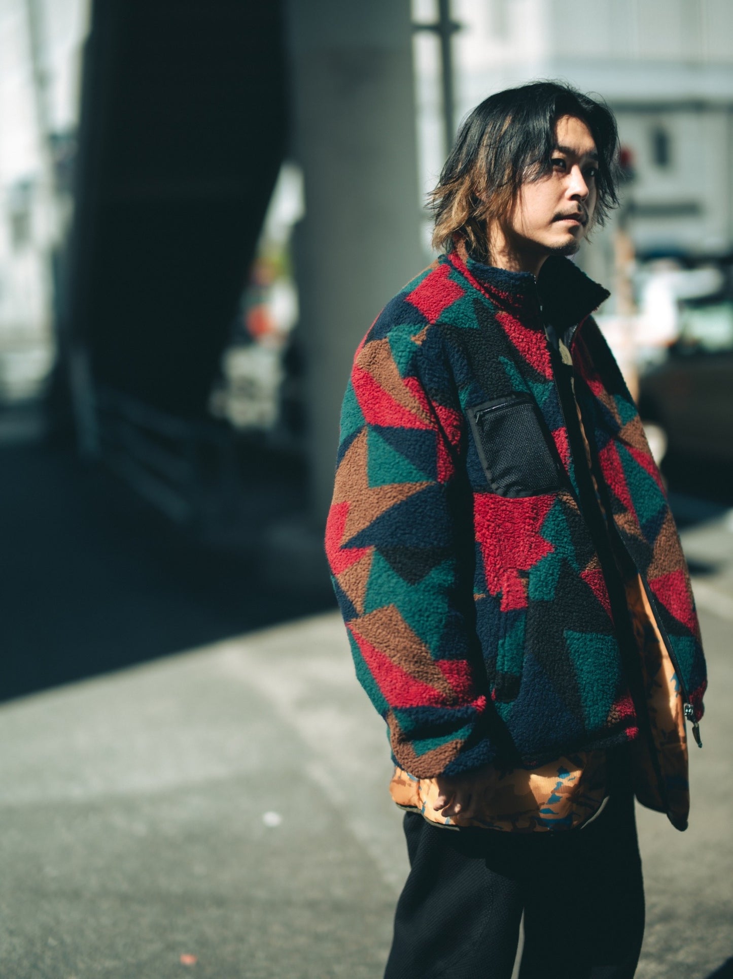 The DUFFER N NEPHEWS　REVERSIBLE JACQUARD BOA BLOUSON