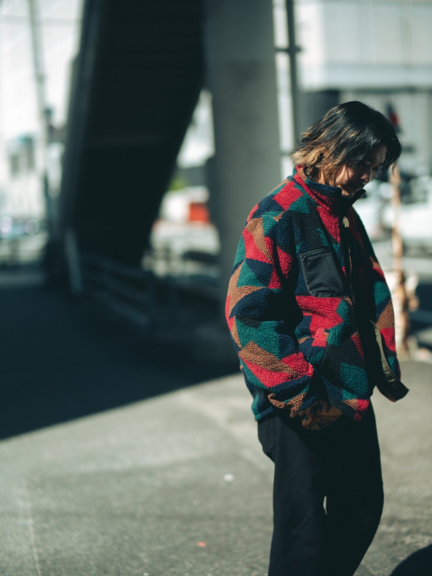 The DUFFER N NEPHEWS　REVERSIBLE JACQUARD BOA BLOUSON