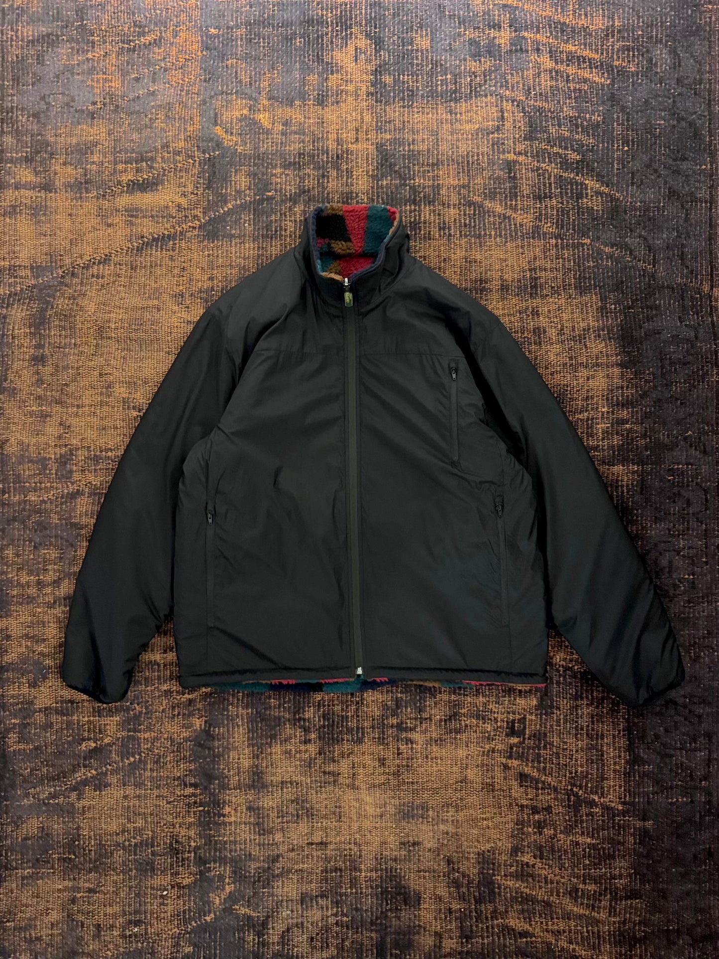 The DUFFER N NEPHEWS　REVERSIBLE JACQUARD BOA BLOUSON