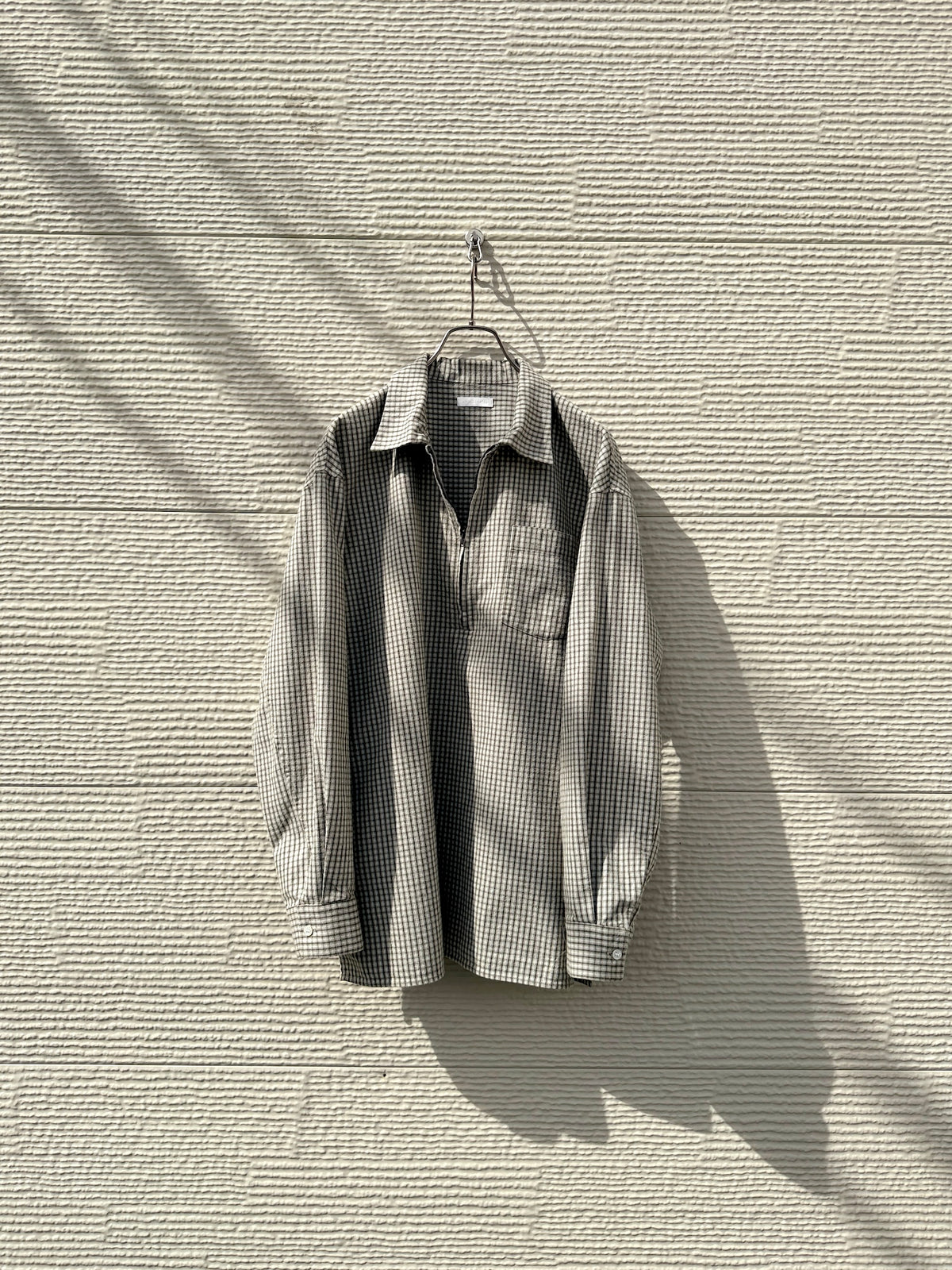 UNDECORATED　"FLANNEL CHECK COTTON ZIP TOP"