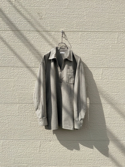UNDECORATED　"FLANNEL CHECK COTTON ZIP TOP"