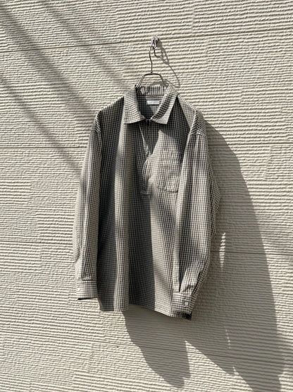 UNDECORATED　"FLANNEL CHECK COTTON ZIP TOP"