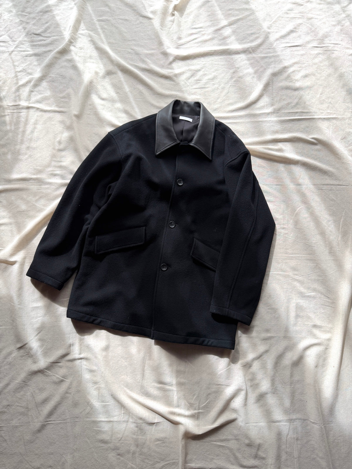 UNDECORATED　"HIGH GAGE WOOL FLEECE HALF COAT"