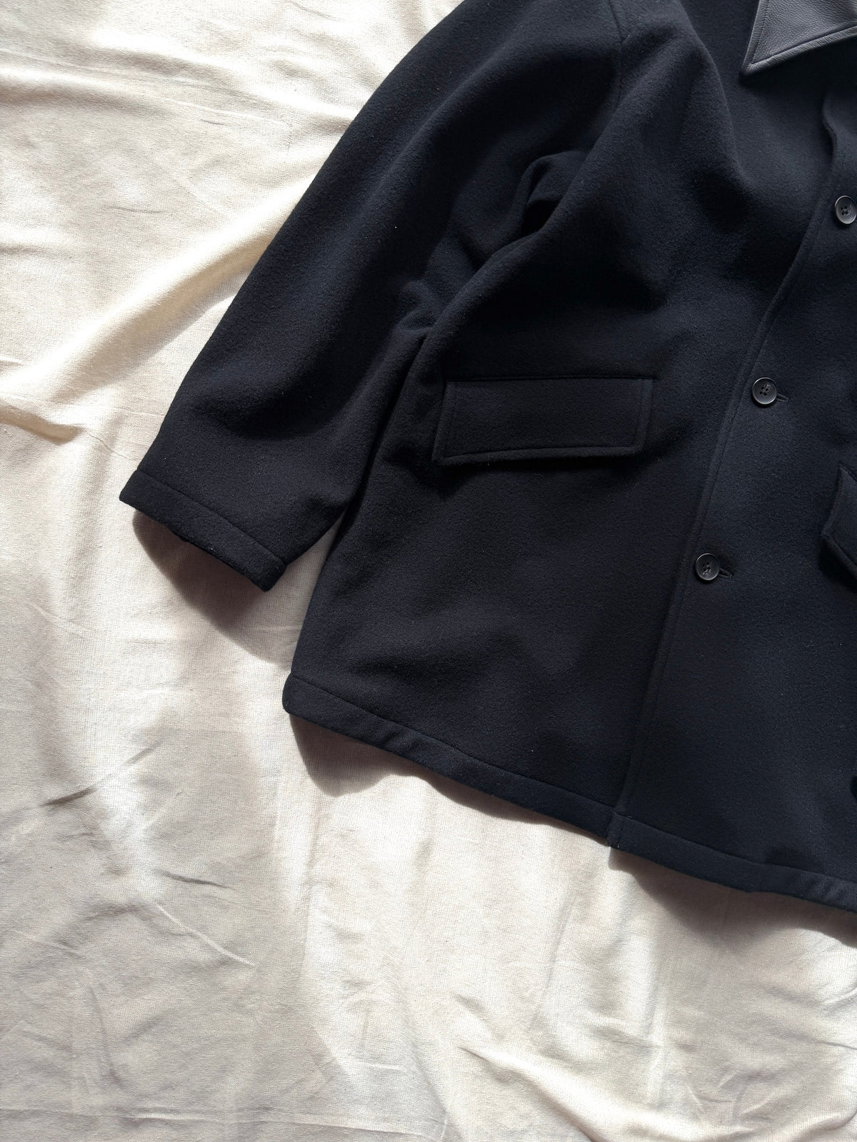 UNDECORATED　"HIGH GAGE WOOL FLEECE HALF COAT"