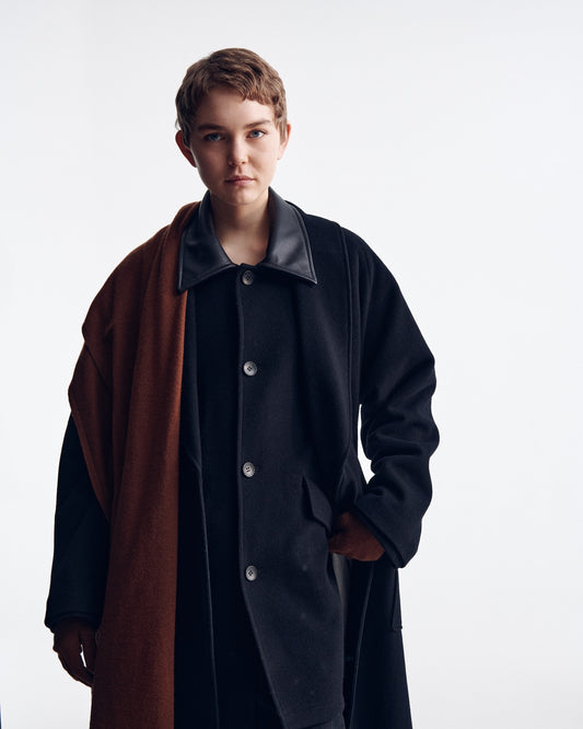 UNDECORATED　"HIGH GAGE WOOL FLEECE HALF COAT"