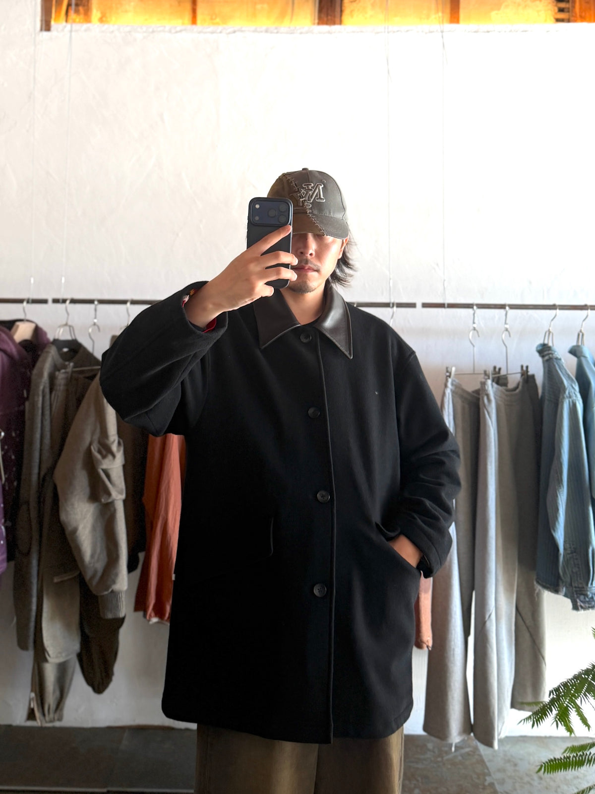 UNDECORATED　"HIGH GAGE WOOL FLEECE HALF COAT"