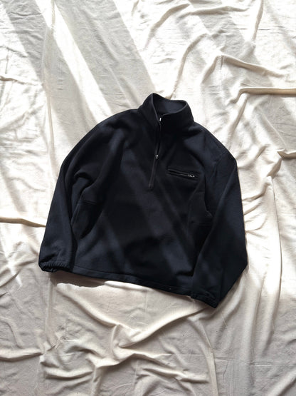 UNDECORATED　"HIGH GAGE WOOL FLEECE ZIP TOP" -black-