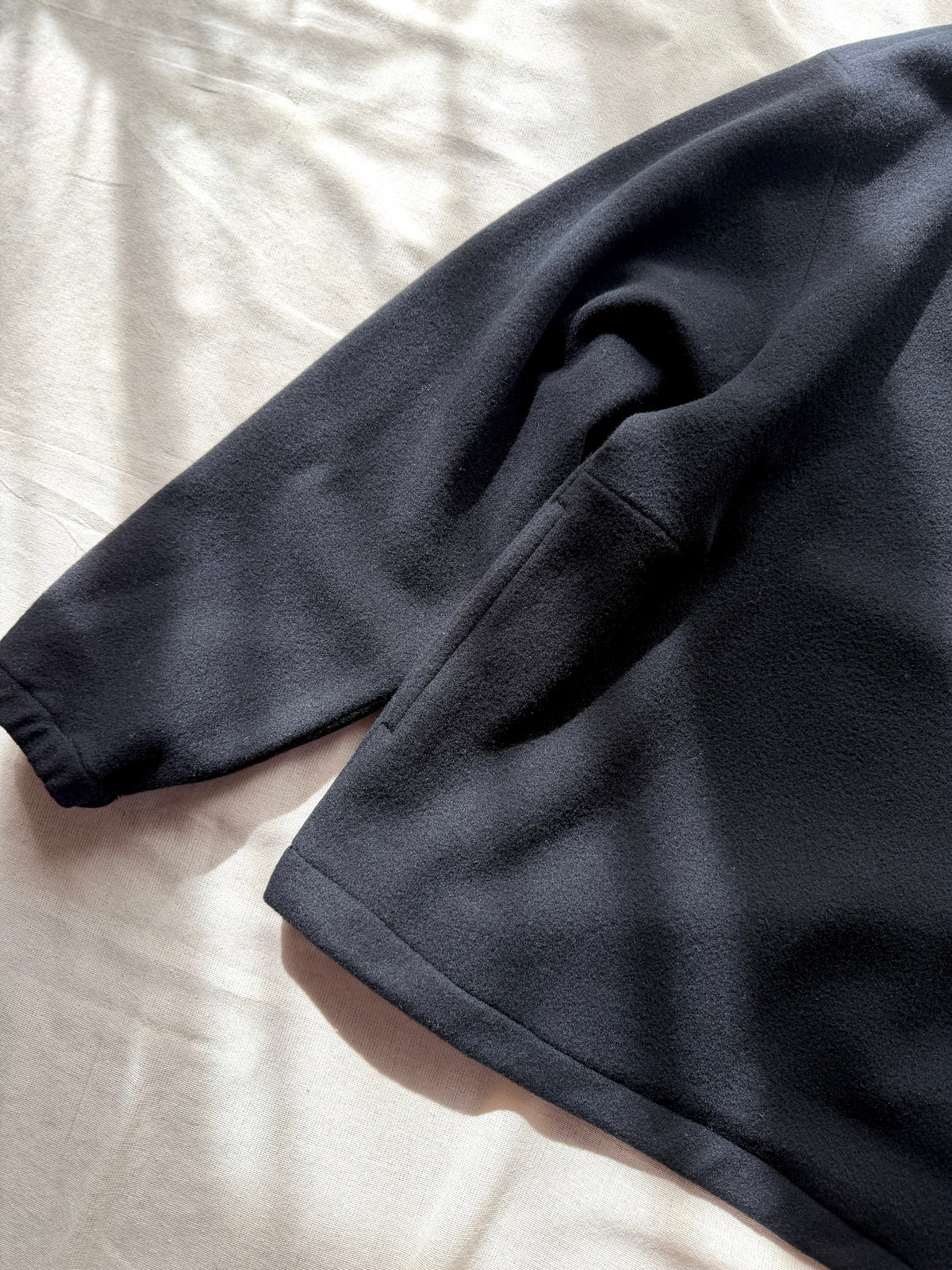 UNDECORATED　"HIGH GAGE WOOL FLEECE ZIP TOP" -black-