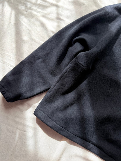 UNDECORATED　"HIGH GAGE WOOL FLEECE ZIP TOP" -black-