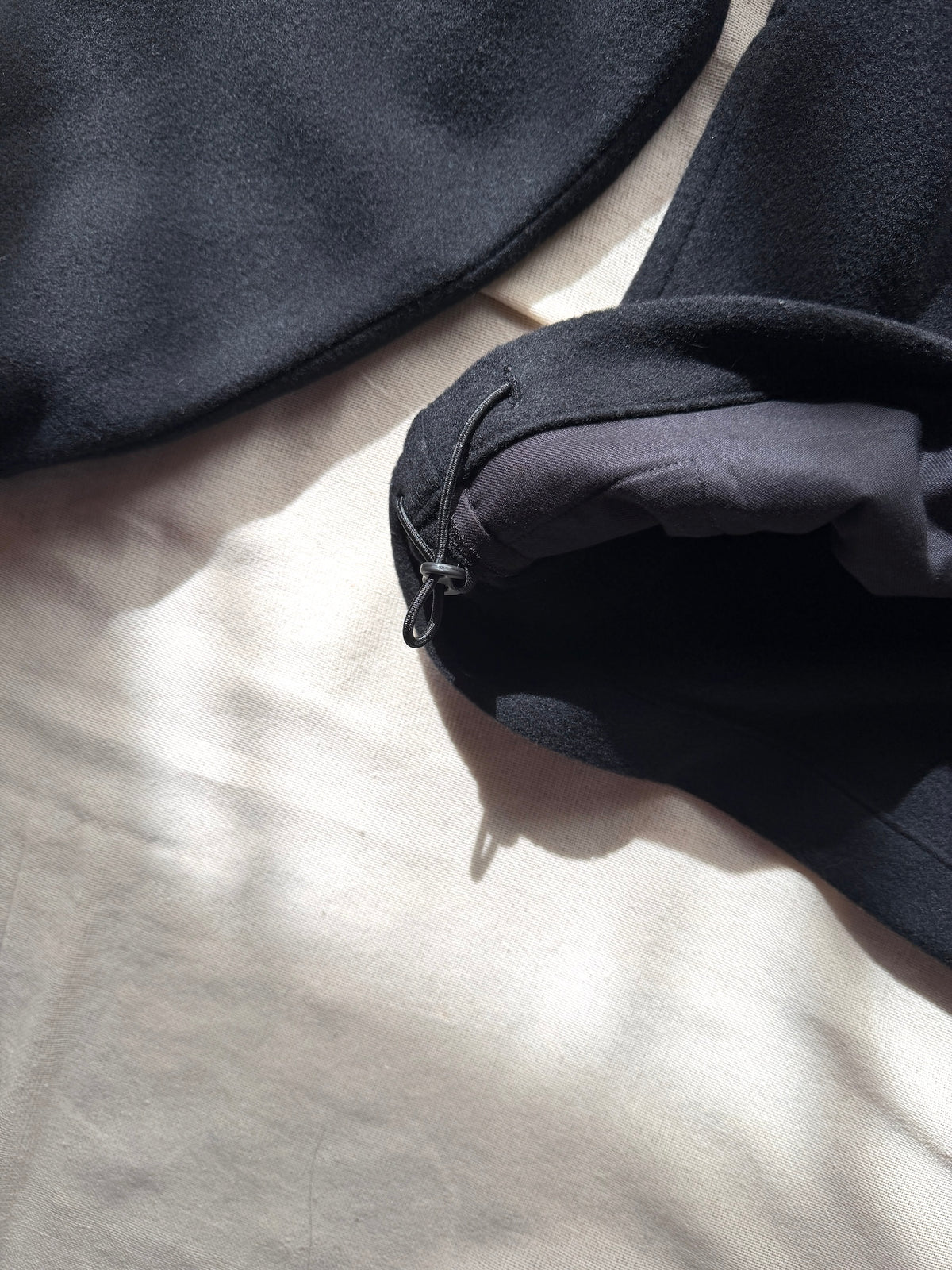 UNDECORATED　"HIGH GAGE WOOL FLEECE ZIP TOP" -black-