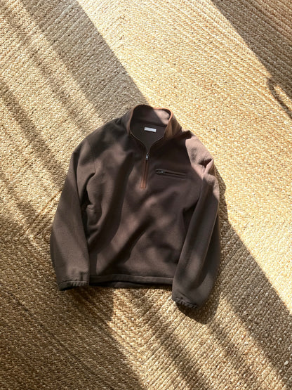 UNDECORATED　"HIGH GAGE WOOL FLEECE ZIP TOP" -brown-