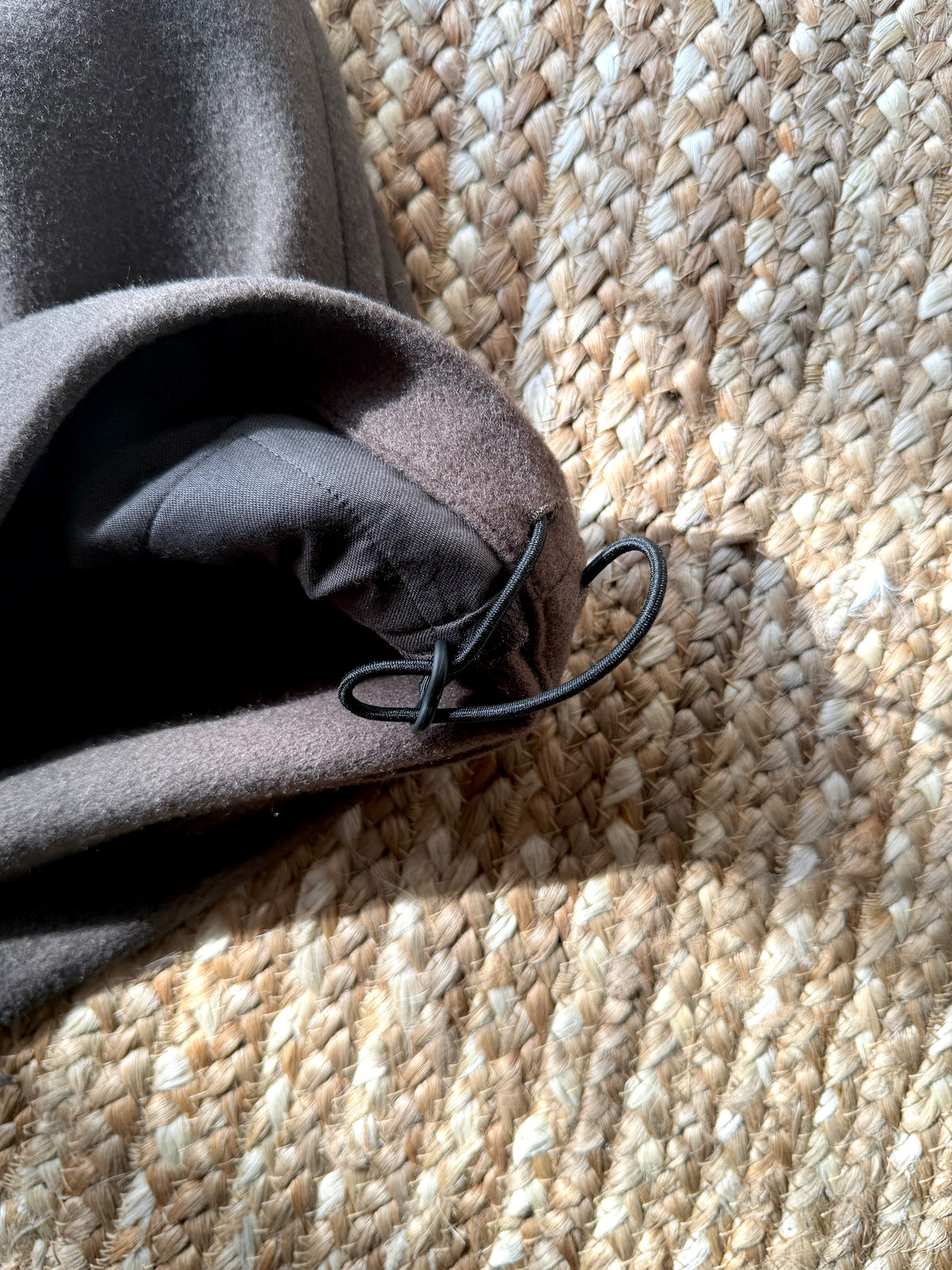 UNDECORATED　"HIGH GAGE WOOL FLEECE ZIP TOP" -brown-
