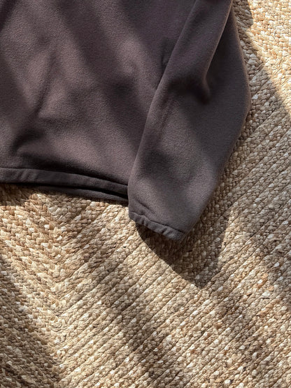 UNDECORATED　"HIGH GAGE WOOL FLEECE ZIP TOP" -brown-