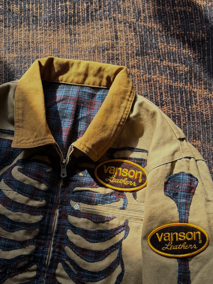 FAF(FAKE AS FLOWERS)　"Canvas Bone Jacket" -beige-