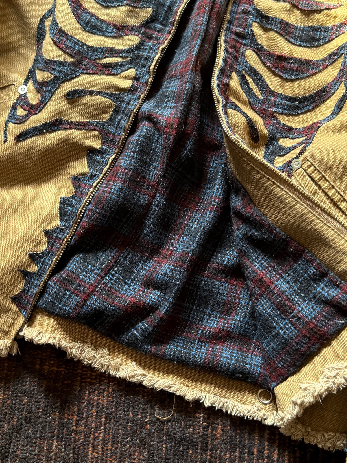 FAF(FAKE AS FLOWERS)　"Canvas Bone Jacket" -beige-