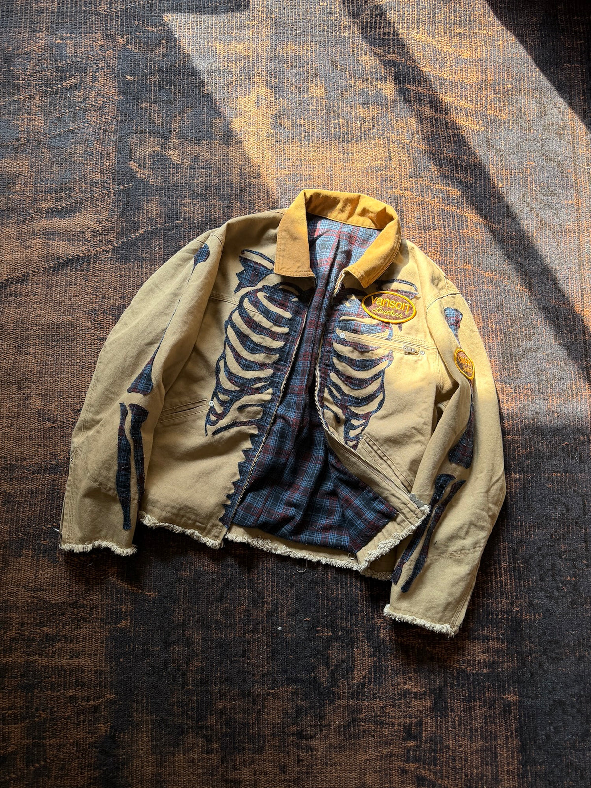 FAF(FAKE AS FLOWERS)　"Canvas Bone Jacket" -beige-