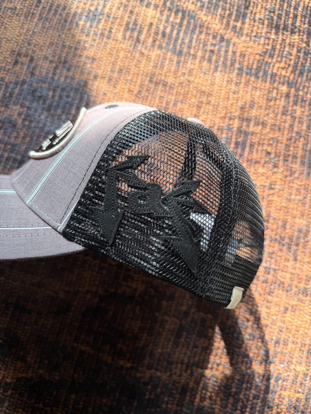 FAF(FAKE AS FLOWERS)　"Vanson Logo Patch Cap" -charcoal stripe-