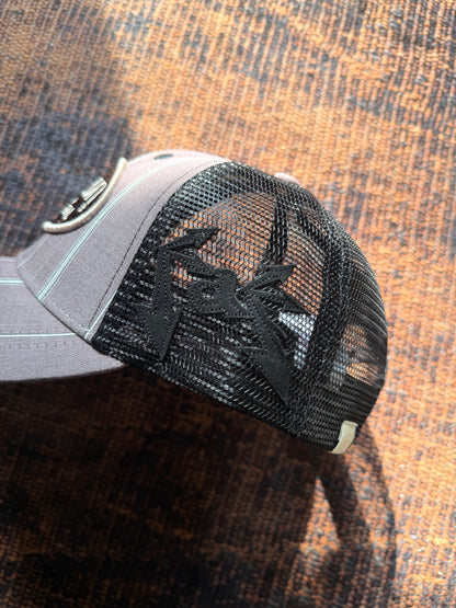 FAF(FAKE AS FLOWERS)　"Vanson Logo Patch Cap" -charcoal stripe-