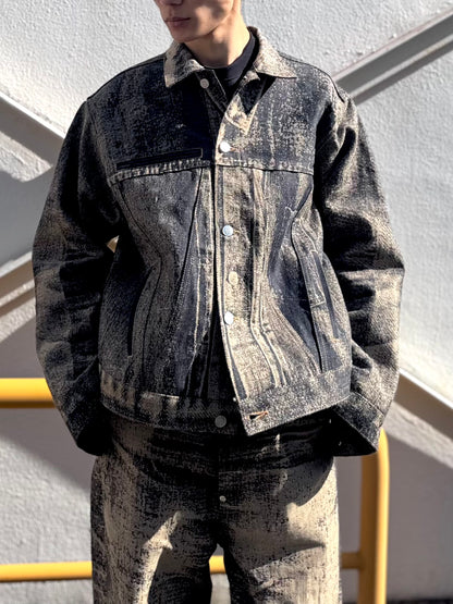 daisuke tanabe　x-ray jacuard denim jacket