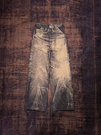 daisuke tanabe　x-ray jacuard denim trouser